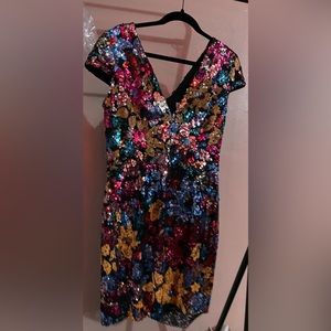 Dress The Population Zoe Sequin Sheath, Size L